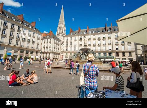 France Loire Atlantique Nantes Place Royale And Saint Nicolas