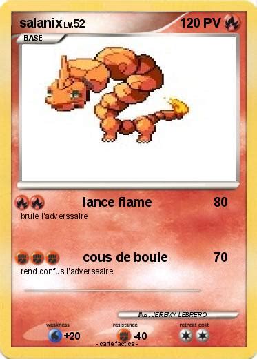 Pokémon salanix lance flame Ma carte Pokémon