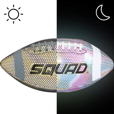 Buy Squad Holographic Reflective Football Glowing Rugby Ball Luminous