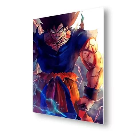 Cuadro Metalico Goku Tranformacion A Ssj Dragon Ball Arte Meses Sin