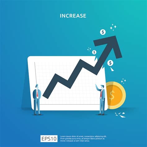 Premium Vector Income Salary Rate Increase Concept Illustration With