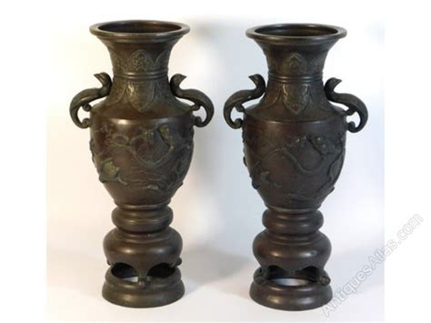 Antiques Atlas Pair Meiji Period Bronze Vases