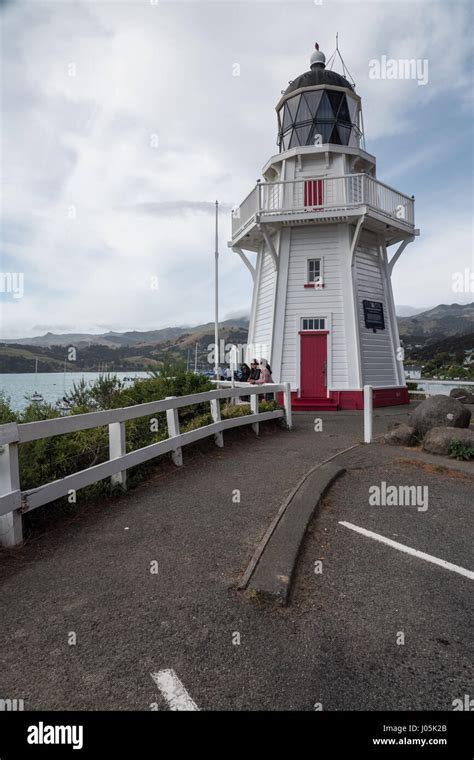 Akaroa lighthouse, South Island, New Zealand Stock Photo - Alamy