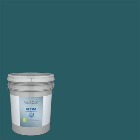 Valspar Ultra Semi-Gloss Classic Teal 5011-8 Interior Paint (5-Gallon ...