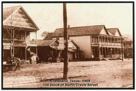 [Postcard of a Historic Block in Cleveland, Texas] - The Portal to ...