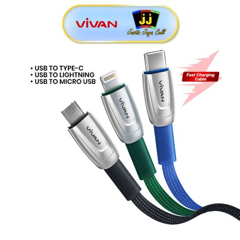 Jual Vivan Kabel Data Type C Lightning Micro Usb Fast Charging Original