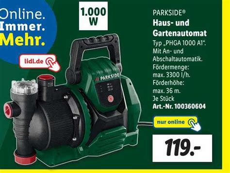 Parkside Haus Und Gartenautomat Angebot Bei Lidl Prospekte De