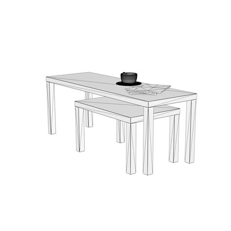 Lack Nesting Table 3d Model Cgtrader