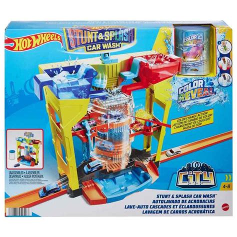 Hot Wheels 1 64 Playset Color Reveal Stunt And Splash Car Wash Thomas Online