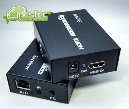 EXTENDER EXTENSOR DE SINAL HDMI VIA CABO LAN RJ45 COMPACTO 6 Cinestec