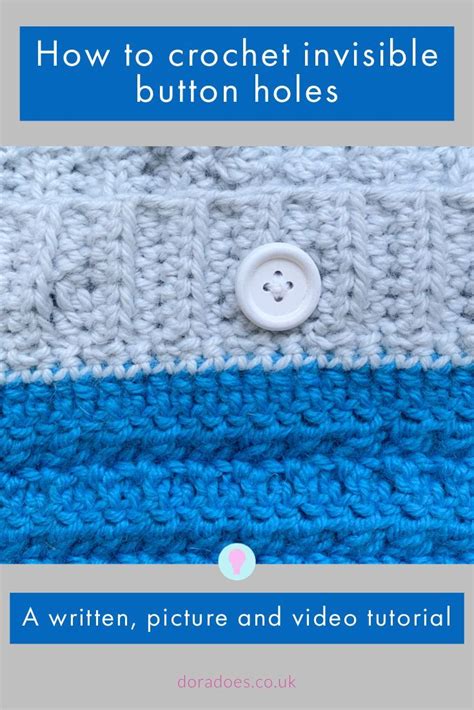 How To Crochet Hidden Button Holes In Ribbing Dora Does Crochet Buttonholes Foundation