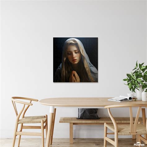 Blessed Virgin Mary Portrait Art Digital Download Mother Mary Etsy