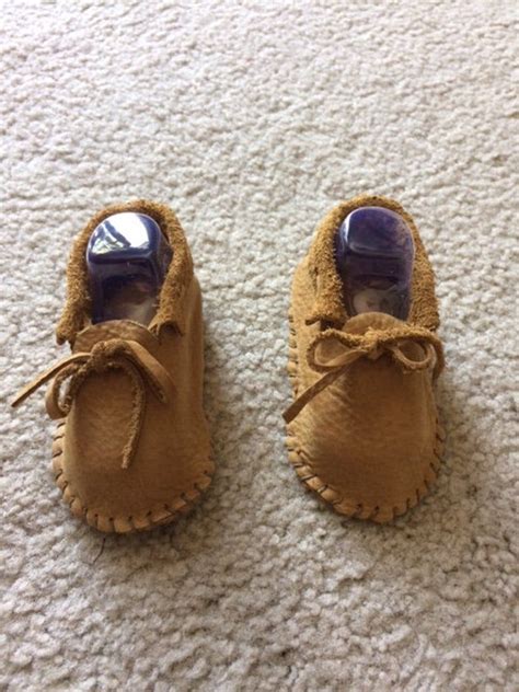 Handmade Traditional Leather Baby Fold-Over Moccasins | Etsy Beaded Moccasins, Baby Moccasins ...