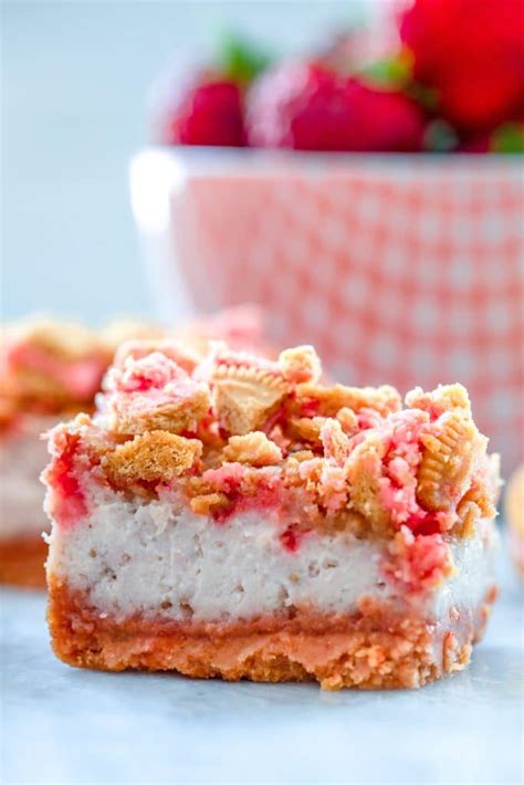 Strawberry Shortcake Cheesecake Bars Recipe We Are Not Martha