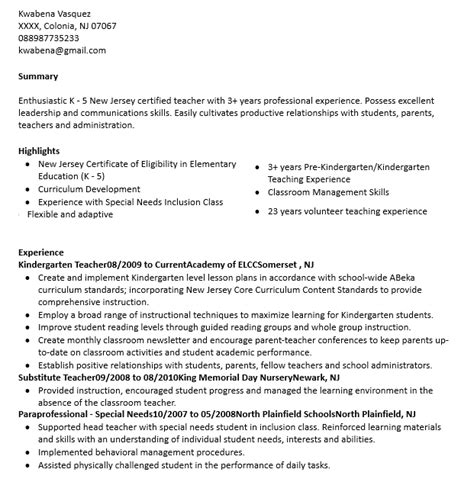 7 Substitute Teacher Resumes Template Business Psd Excel Word Pdf