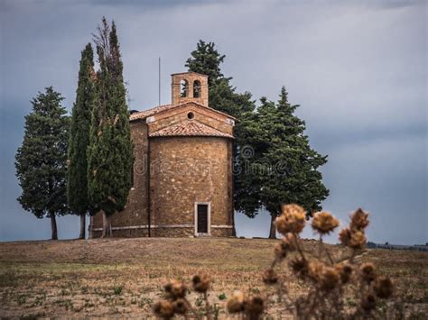 Capella Della Madonna Di Vitaleta In Val D Orcia Tuscany Italy On A