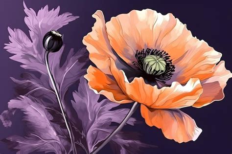 Premium AI Image Scarlet Splendor Embracing The Elegance Of Poppies