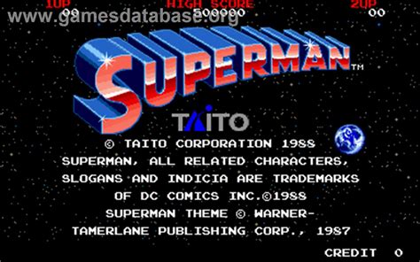 Superman Arcade Artwork Title Screen