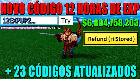 Novo C Digo Horas Exp Todos Os C Digos Atualizados Do Blox Fruits