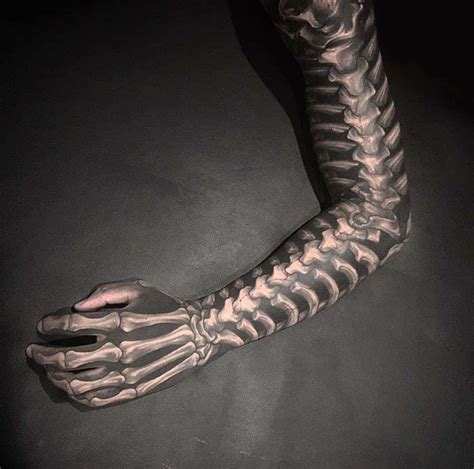 A Skeleton Arm And Foot With The Bones Visible