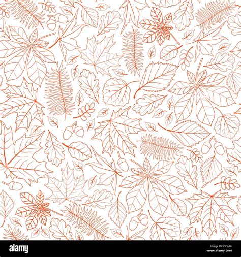 Fall leaf nature seamless pattern. Autumn leaves background. Season ...