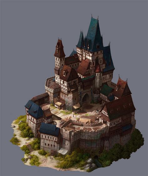 Medieval Castle Concept Art by Hyung Rok Back