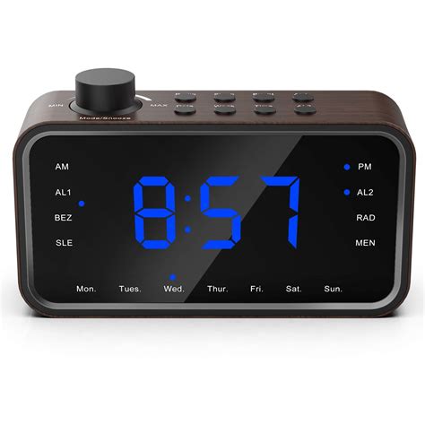 Buy Radio Alarm Clock Retro Rockseed Classical Wood Grain Clock Radio Fm Digital Alarm Clock