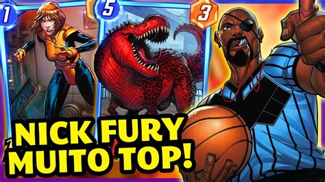 Dinossauro Muito Mais Brutal Com O Buff Do Nick Fury Subindo Igual Foguete Marvel Snap Youtube