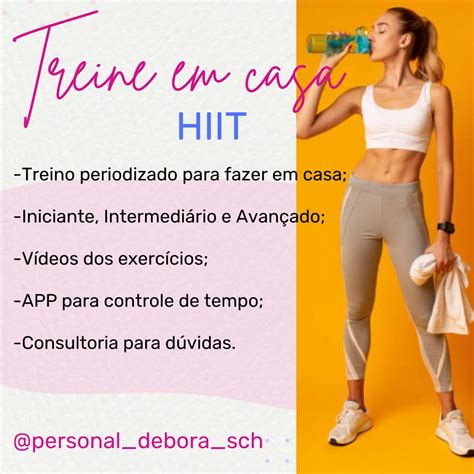 Treine em casa HIIT Iniciante Débora Schwirkowski Hotmart