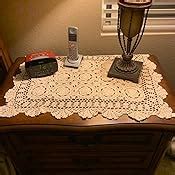 Amazon Damanni Rectangular Cotton Handmade Crochet Lace Table