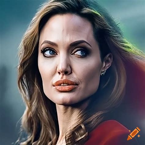 Actress Angelina Jolie In A Movie Scene On Craiyon