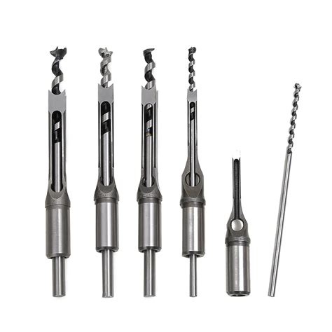 Woodworking Square Hole Mortise Drill Bit 5pcs Hss Mortising Chisel