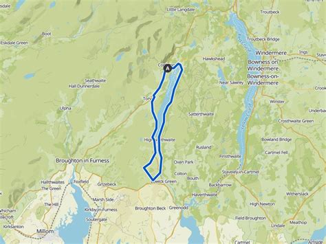 A circumnavigation of Coniston Water from Coniston village ­­— Lake ...