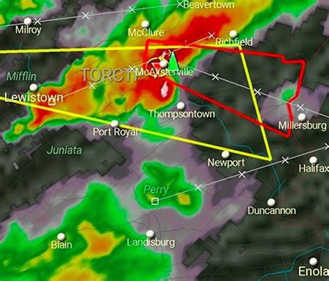 Tornado Warning Issued For Dauphin County With Severe Thunderstorm Warning Issues For