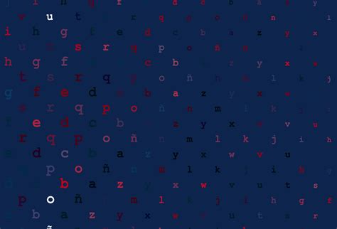 Dark blue, red vector template with isolated letters. 15382746 Vector ...