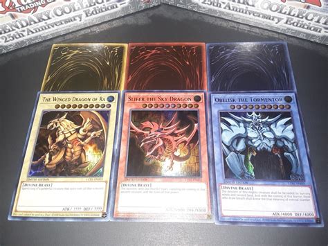 Yu Gi Oh 25th Quarter Century God Cards Mint Condition Limited