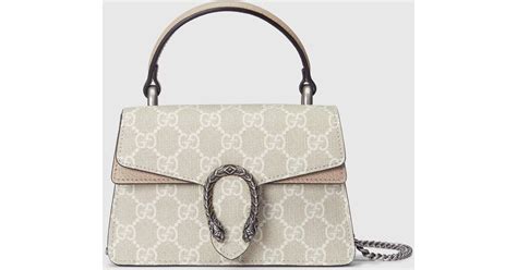 Gucci Dionysus Mini Top Handle Bag In Grey Lyst Uk