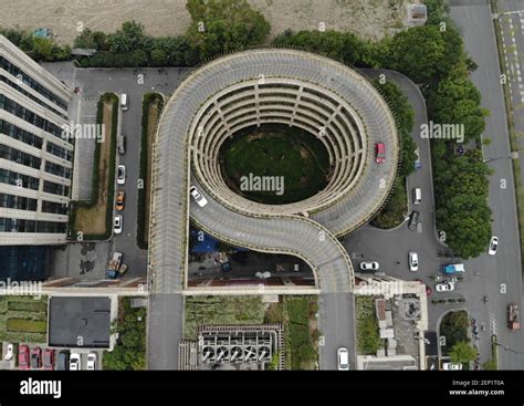 Zhejiang China Photo Taken On Oct 13 2019 Shows A Circular Parking Lot In Hangzhou East China