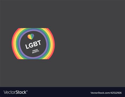 Happy Pride Month Horizontal Banner With Pride Vector Image