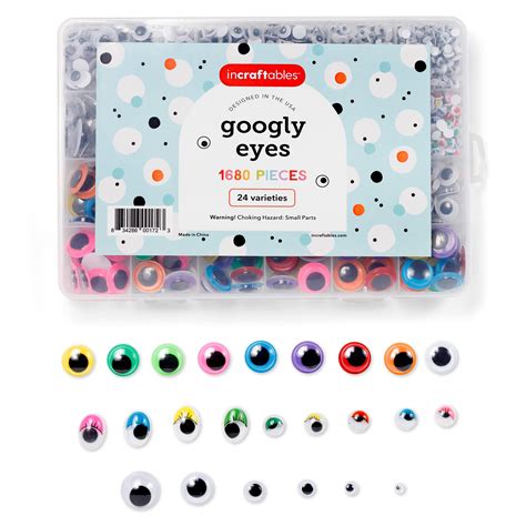 Incraftables Googly Eyes 1860 Pcs Self Adhesive Set Sticky Wiggle