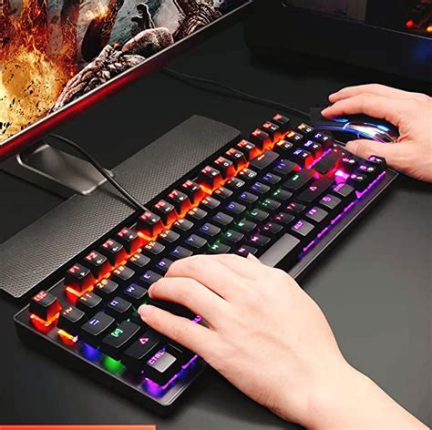 Anivia Mk S Rgb Led Backlit Mechanical Gaming Keyboard Wired Usb Gaming