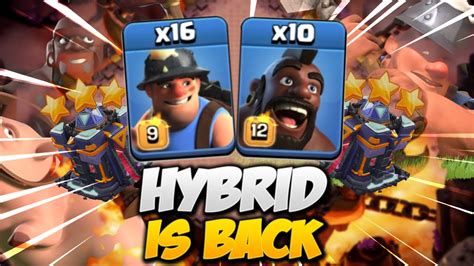 Th15 Hog Miner Hybrid Attack Strategy Th15 Attack Strategy Clash Of Clans Youtube