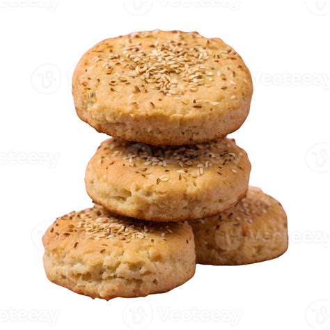 Ai Generated Sesame Seed Biscuits Isolated 42573922 Png