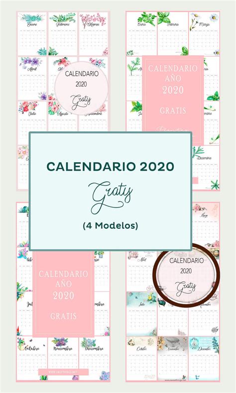 Calendario 2020 Bonito Para Imprimir En Español