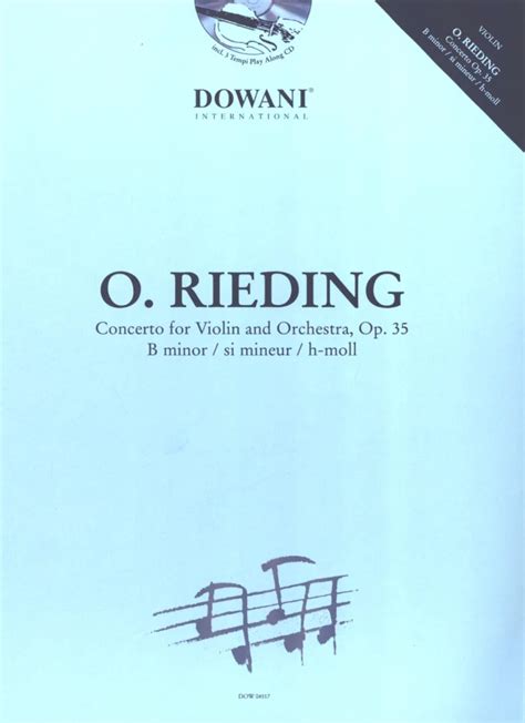 Concerto B Minor For Violin And Orchestra Op 35 De Oskar Rieding Acheter Dans La Boutique De