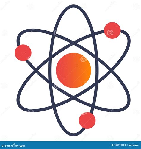 Structure Of Nucleus Of Atom Stock Vector Illustration Of Model