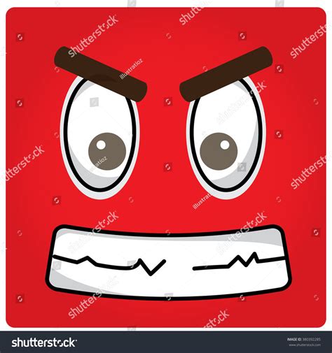 Red Background Abstract Angry Face Stock Vector (Royalty Free) 380392285 | Shutterstock