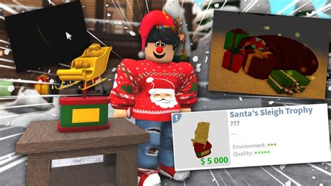 NEW BLOXBURG SECRET SANTA SLEIGH TROPHY UPDATE YouTube