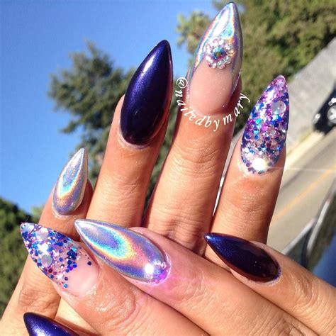 Nail Art By Nailedbymary • Hologram Nails Holographic Nails Holo