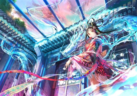 Cute Anime Dragon Girl Wallpapers Wallpaper Cave